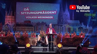 Der Sitzungspräsident quotVolker Weiningerquot Karneval in Köln 2023 [upl. by Anegue781]