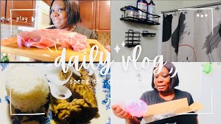 Sunday Vlog I Come Cook Pot Roast With Me I Putting Up My Shower Caddy And Organizing [upl. by Annavoig]