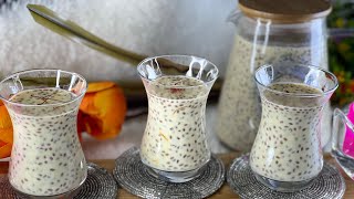 Haba Hamra Recipe  How to make Red Seeds Drink Traditional Arabic Drink  Garden Cress Seed Drink [upl. by Aynotel274]