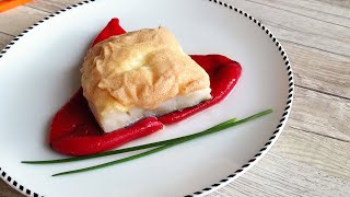 BACALAO CON MUSELINA DE AJO RECETA FÁCIL PARA NAVIDAD [upl. by Yras]