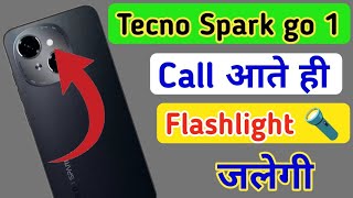 Tecno Spark go 1 notification light onoff kaise karenincoming call flashlight setting Tecno [upl. by Annala37]