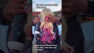 Gender Reveal inspired Hair… Pink or Blue 613blondehair yt twins genderrevealideas shebangs [upl. by O'Donovan]