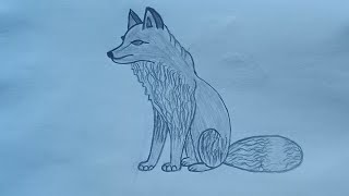 تعليم رسم ذئب بالرصاص خطوة بخطوة للمبتدئينرسم سهلhow to draw a wolf [upl. by Angel709]