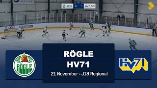 HIGHLIGHTS  Rögle  HV71  J18 Regional [upl. by Ominoreg213]