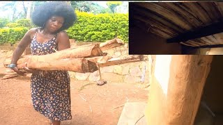 The easiest way of drying firewood in the village [upl. by Evin]