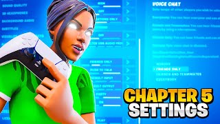 NEW FORTNITE CHAPTER 5 BEST CONTROLLER SETTINGS PS4PS5XboxPC [upl. by Adnovay]