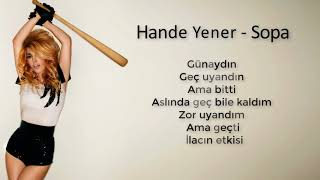 Hande Yener  Sopa  Lyrics Version  Sözler Ekranda [upl. by Nnahteb]