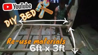 DIY MAKING A SIMPLE BED FOR MY KIDS  WOODEN BED [upl. by Eiramaliehs419]