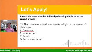 Inquiries Investigations and Immersion  Friday Week6 Q4 ETUlay [upl. by Churchill]