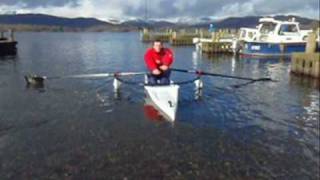 EDON TS515 training scull on Lake Windermere  rowing boat [upl. by Cecilia990]