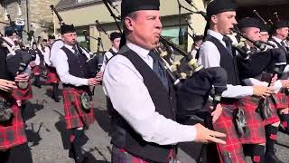 Pitlochry Highland Games Opening Parade Atholl Street [upl. by Lenoyl48]