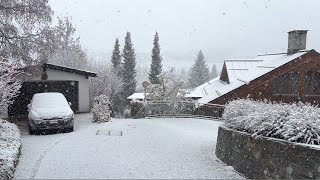 Snowfall Walk Flims Switzerland ❄️ 4K Winter Snowing Walking Tour November 2024 🇨🇭 [upl. by Orianna711]