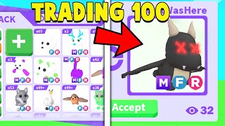 Trading 100 CHRISTMAS EGG PETS in 20 Minutes Adopt Me [upl. by Erdnuaed892]