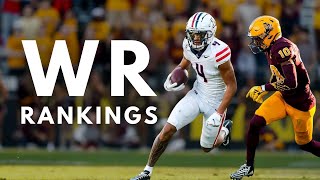 2025 NFL Draft Wide Reveiver Rankings  McMillan clear WR1 Travis Hunter WR3 [upl. by Aital]