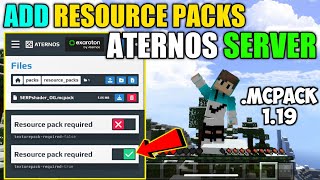 How To Install RESOURCE PACK In Minecraft Pe ATERNOS Server  Minecraft MOBILE Server [upl. by Nomyar969]