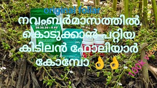 നവംബർ മാസത്തിൽ കൊടുക്കാൻപറ്റിയ ഒരു കിടിലൻ ഫോലിയാർ കോമ്പോbest foliar combo to be applied in November [upl. by Arramas]