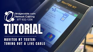 NaviTek NT Network Tester  Toning out a live data cable  Trend Networks  BridgeCablecom Training [upl. by Nnanerak]