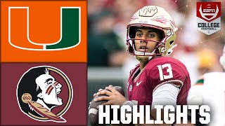 Miami Hurricanes vs Florida State Seminoles  Full Game Highlights [upl. by Nillad]