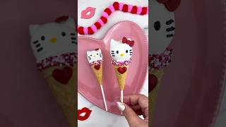 Hello Kitty Cake Pops hellokitty cakepops baking valentines treats cakedecorating chocolate [upl. by Litton904]