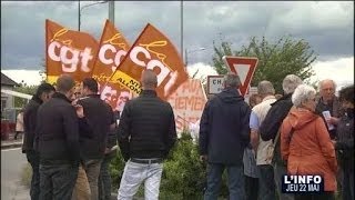 Manifestation des salariés dHarmanBecker Sarthe [upl. by Sesylu805]