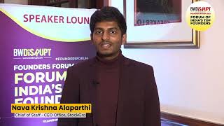 Nava Krishna Alaparthi StockGro  BW Disrupt 30 Under 30 Winner [upl. by Rodrick470]