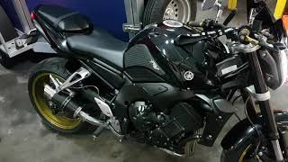 YAMAHA FZ1N  DELKEVIC EXHAUST  WIHOUT DBKILLER  IDLE [upl. by Kerat]