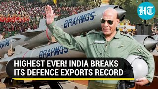 India records highestever defence exports at ₹13000 crore US turns biggest importer  Details [upl. by Eitsirk371]