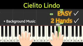 Cielito Lindo  Mexican Folksong  piano beginner two hands [upl. by Atiekram]