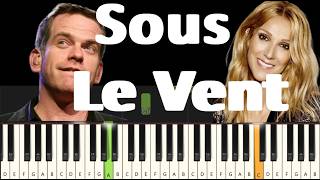 🎹 Sous le Vent piano Garou amp Céline Dion  tutoriel amp partition [upl. by Hannavahs]