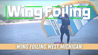 Wing Foiling Lake Michigan [upl. by Wulf56]