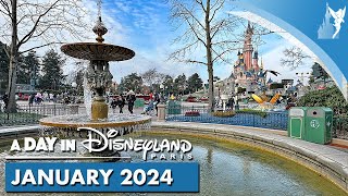 📆 A Day in Disneyland Paris JANUARY 2024 [upl. by Kendrick]