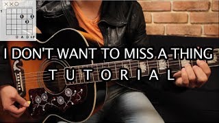 Como tocar quotI Don´t Want to Miss a Thingquot de Aerosmith  Tutorial Guitarra Acordes HD [upl. by Barbabas]