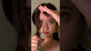 DIY hair cut 🥲🙃 bangs haircut diyhaircut haircare [upl. by Lednahc]