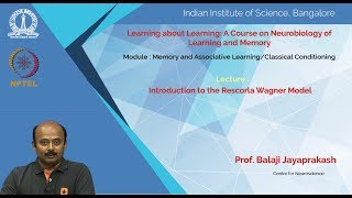 noc19bt12lec05Introduction to the Rescorla Wagner Model [upl. by Hurless390]