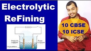 ELECTROLYTIC REFINING  Meatls and Non  Metals 10 CBSE  Occurence of Metals  10 CBSE [upl. by Cummine]