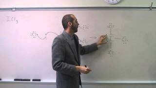 VSEPR Theory  Iodine Trichloride ICl3  Expanded Valence [upl. by Jacquie]