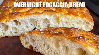 Easy No Knead Overnight Focaccia Bread [upl. by Almeeta368]