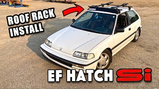 Yakima Roof Rack Install on Honda Civic EF Hatch Sedan CRX [upl. by Naggem]