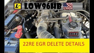 22RE EGR delete Probably the best mod ever to do on your Toyota automobile truck toyota best [upl. by Minni]