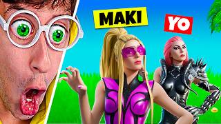 Lady Gaga Skin Challenge ⭐😈💎 con mi hermano 😂  Fortnite TEKENDO [upl. by Eymaj]