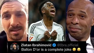 FAMOUS REACTION TO VINI JR SNUBBING THE BALLON D’OR CEREMONY [upl. by Atikel]