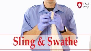 How to Apply a Sling and Swathe  EMTprepcom [upl. by Nomrac]