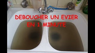 astuce  déboucher un évier en 1 minute avec produits naturels et pas chers [upl. by Raouf]