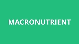 How To Pronounce Macronutrient  Pronunciation Academy [upl. by Mchail483]