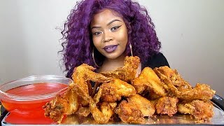 FRIED CHICKEN MUKBANG WITH SWEET SAUCE [upl. by Ardiek]