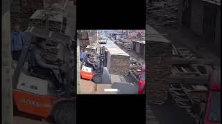 Forklift Overload Fail Heavy Load Tips the Balance [upl. by Ebocaj963]