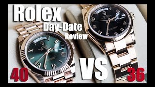 Rolex DayDate 36 vs 40 [upl. by Angelina]