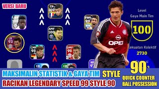 RACIKAN TERBAIK B LIZARAZU LEGENDARY STAMINA 99 STYLE 90 EFOOTBALL MOBILE 2023 [upl. by Gasparo]