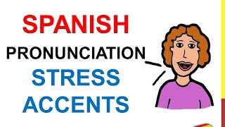 Spanish Lesson 83  Spanish Pronunciation Basic rules ACCENTS STRESS the right syllable [upl. by Eellah]