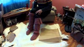 RainbowBrights Deer Hide Use  Make Moccasins part 1 [upl. by Evangelist]